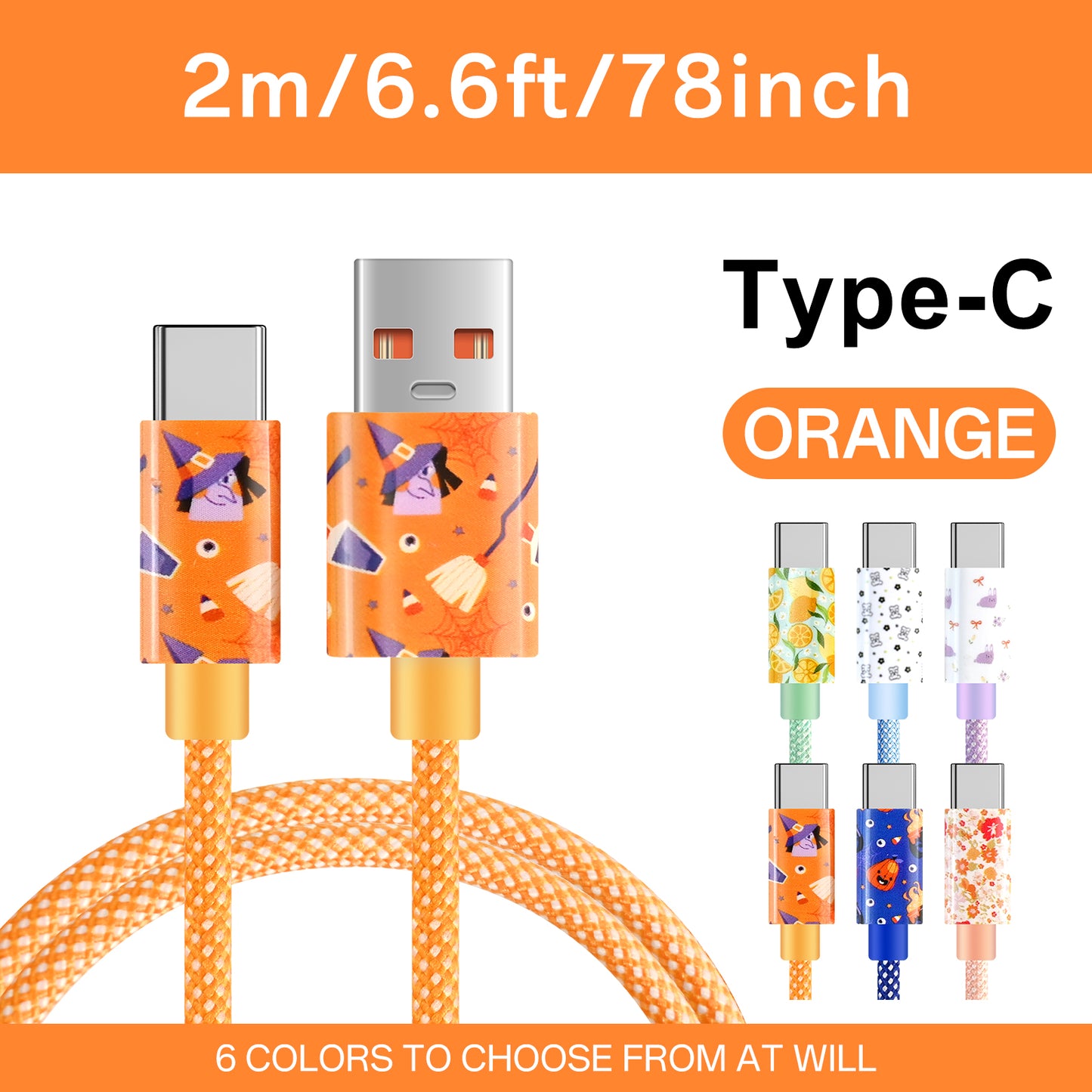 USB-C Quick Charge USB Type-C Data Cable - High speed data sync - Durable flexible cable for Samsung, Redmi, One Plus - Ideal for travel and office use